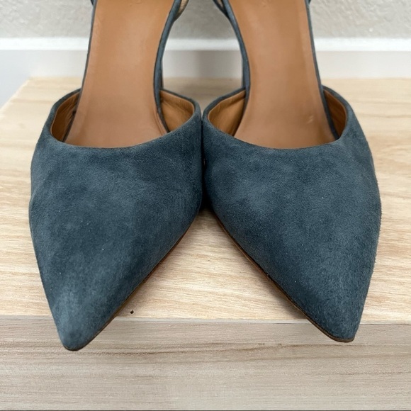 Vince Blue Jay Celeste D'Orsay Suede Pump Heels 9.5 - Picture 5 of 9